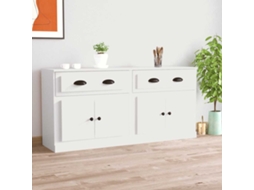 Vidaxl Aparadores 2 Pcs Derivados De Madeira Branco