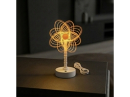 Abajur e Luz Noturna em Formato de Flor, Acrílico, Alimentação Usb. Estilo e CZHHMART