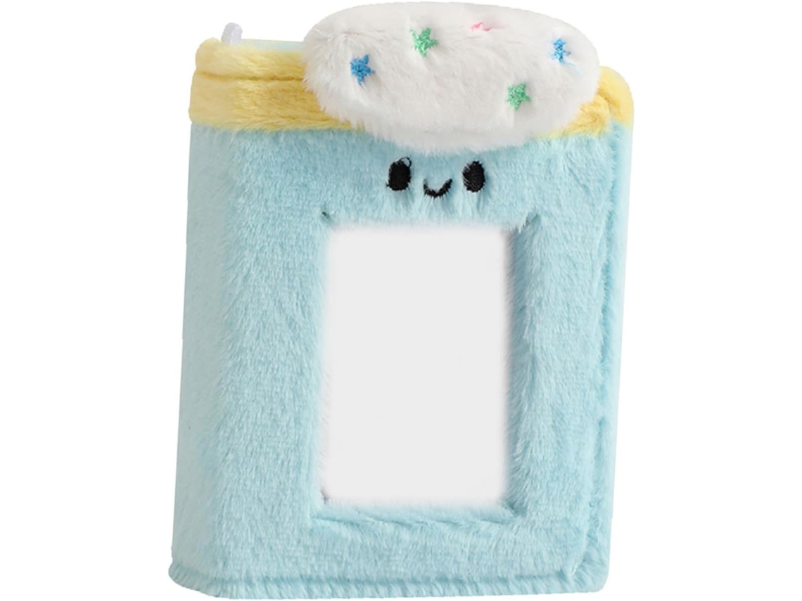 Cabilock Album Photo Peluche Doux 3 Pouces Bleu Album Photo De Cartes Postales Pochettes Pvc Résistantes
