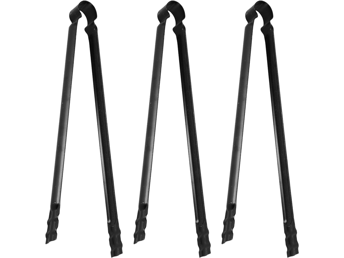 Pinças Para Lenha Mipcase Resistentes Ao Calor, Conjunto De 3, 28cm, Ferro Antiderrapante, Para Fogueiras E Churrascos