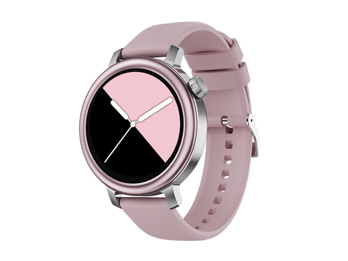 Smartwatch Chronus Amoled 1,32 Polegadas Ip68 Com Coroa Rotativa Rosa