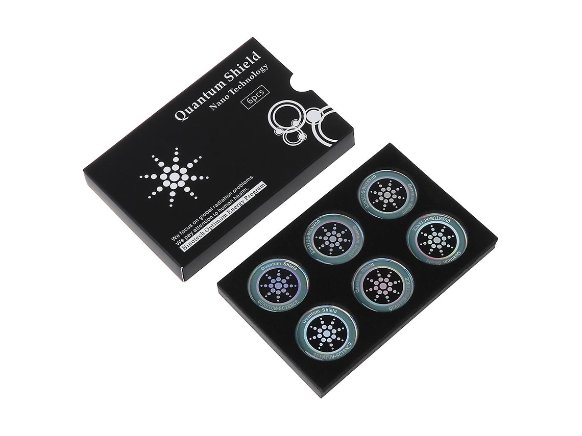 Conjunto De 6 Adesivos Redondos Para Celular Com Proteção Contra Radiação E Efeito Quântico.
