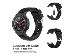 Cinto de Silicone EOOCOO para Amazfit T Rex e T Rex Pro, padrão diagonal e cor sólida