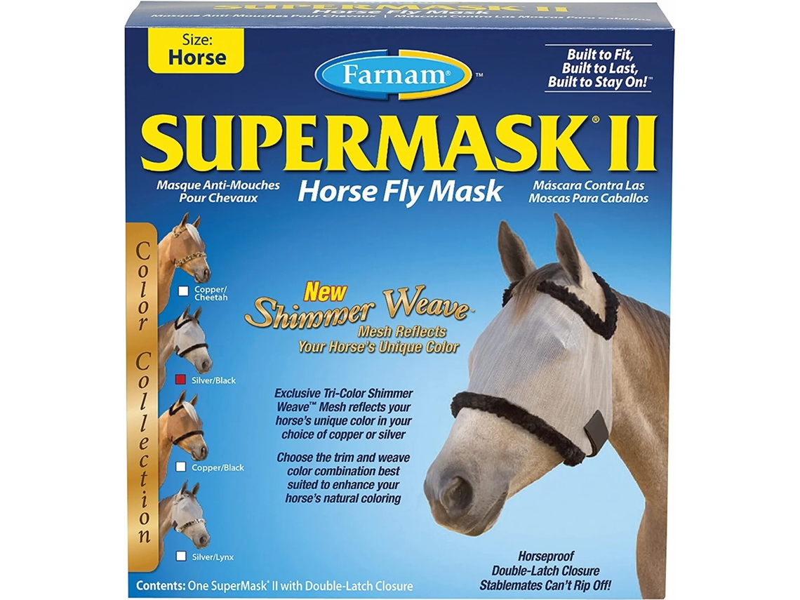 Máscara de mosca para cavalos com orelhas FARNAM Supermask II Arab Arab