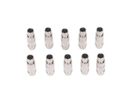 Aetheria 10 Pçs Conector Fêmea Xlr 6 Pinos Mini Metal para Cabo de Microfone Interface