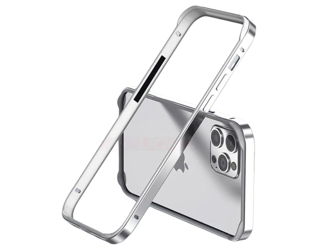 Capa Bumper Dual Prata para iPhone 20 Alumínio Prateado