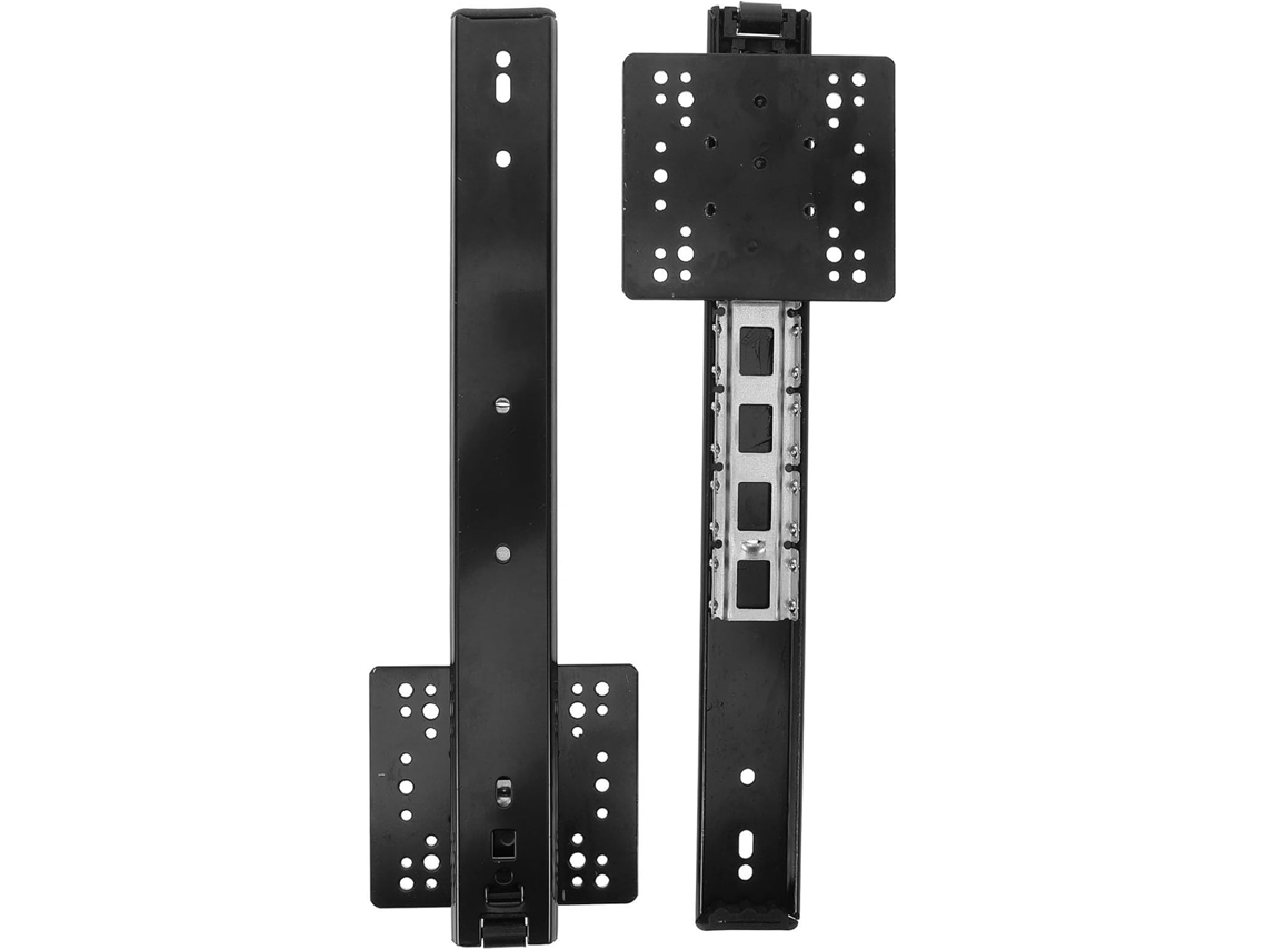 2 Corrediças Para Gavetas E Armários, Em Aço Preto, Leves E Resistentes À Ferrugem, Para Armários De Parede, Ocultas