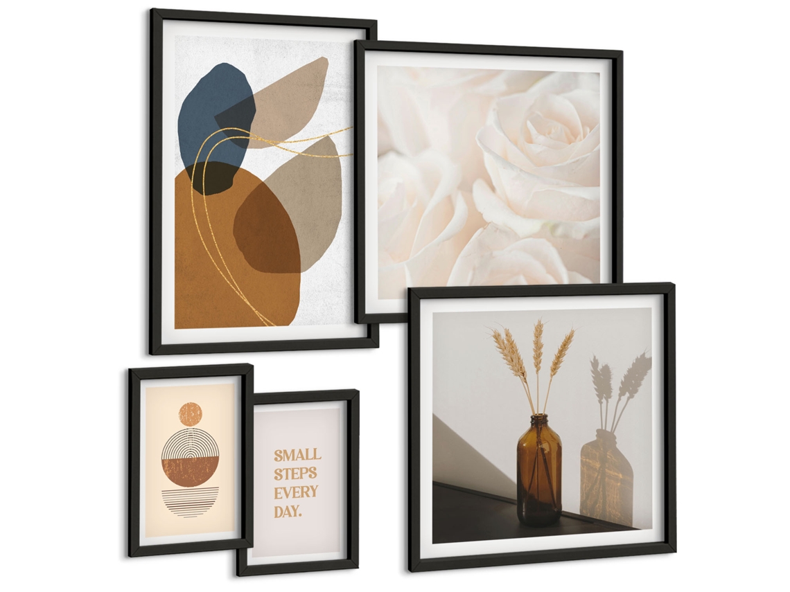 Conjunto De Pinturas Decorações Boho Vegetais Espelharte (5 Peças)