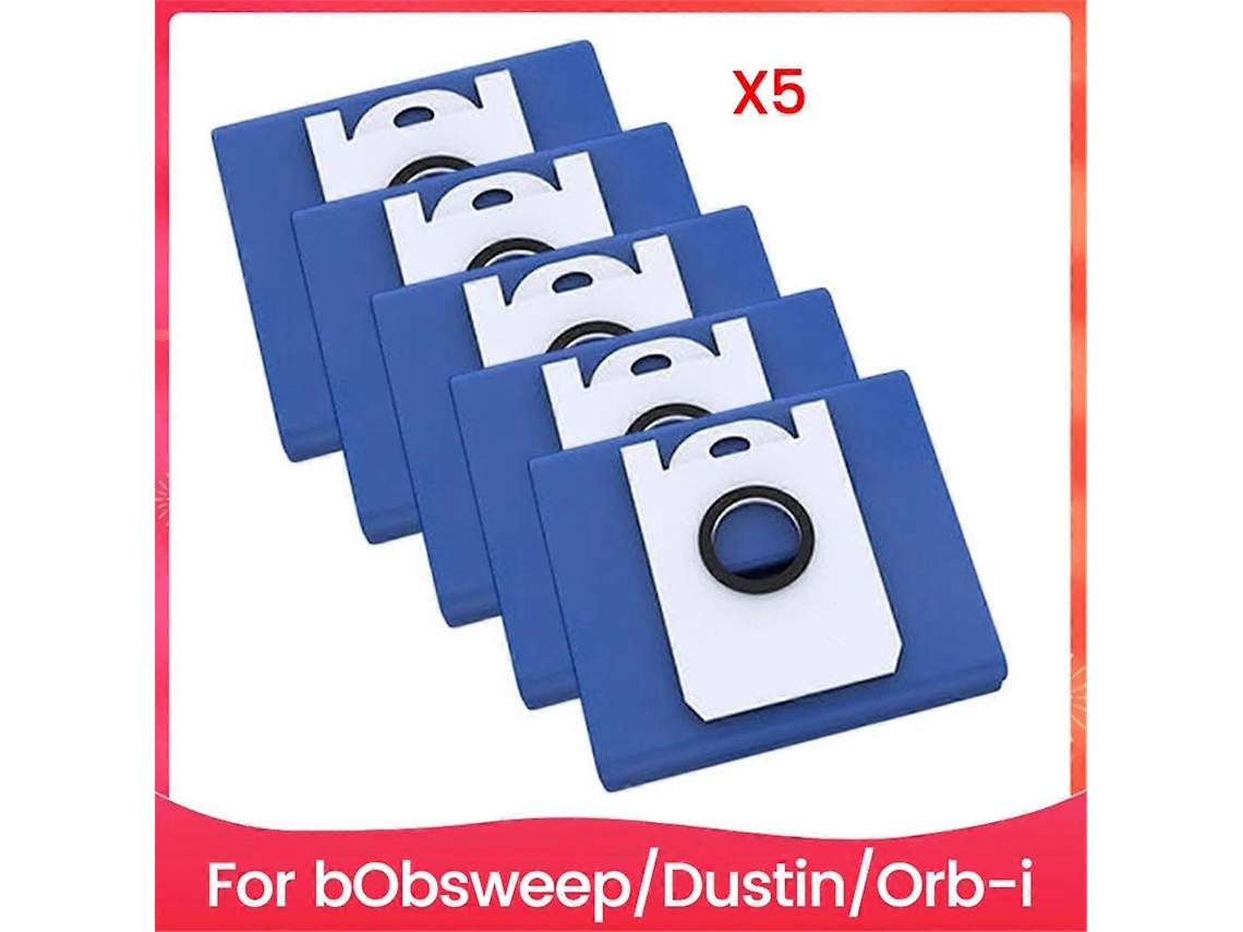 Sacos De Pó Reposição Para Aspiradores Robô Bobsweep Dustin E Dustin I, Aspirador Grande Capacidade, Pacote Com 5 Unidades. Tuotuo
