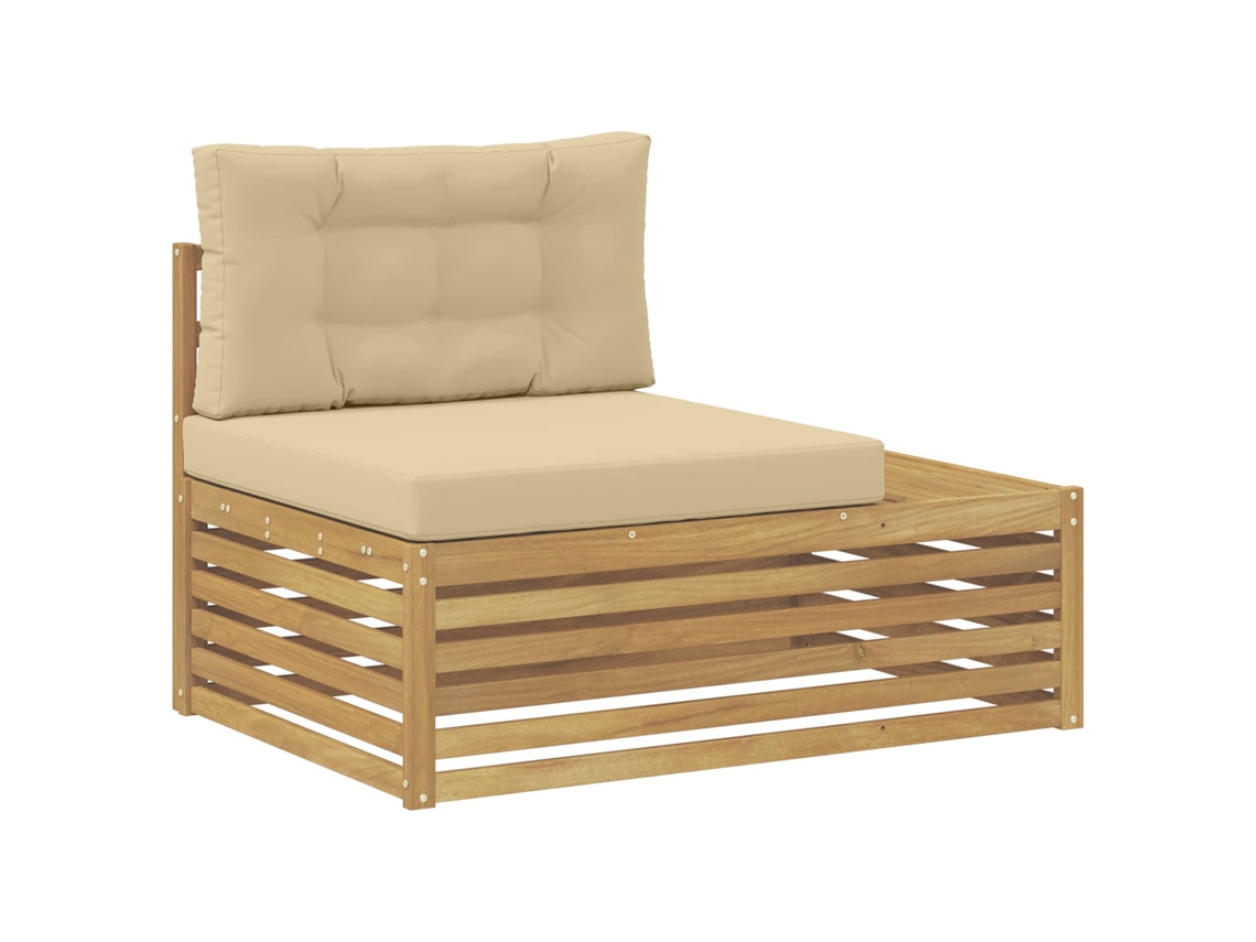Maison Exclusive - Sofá De Canto Externo Com Almofada Branco 115 X 83 X 73 Cm