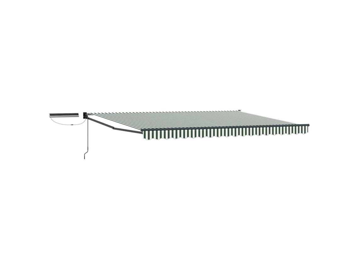 Conjunto 1 Toldo Elétrico Vidaxl Verde Poliéster (4 × 3 M)
