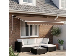 Vidaxl Toldo Retrátil Cinzento-acastanhado 300 X 250 Cm