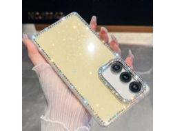 Capa De Celular Antiqueda De Tpu Com Glitter E Strass E 4 Cantos