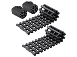 2Pcs Placas de Tração com Tpr para Sacos de Armazenamento de Areia de Neve de Lama Curto Preto VEVOR