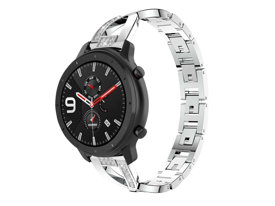 Bracelete Garmin Forerunner 735Xt Pulseira Aço Diamond Prateado