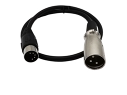 Lurelia Cabo Xlr Macho/fêmea Midi Din 5 Pinos, Para Microfones, Mixer, Amplificador E Colunas Ativas