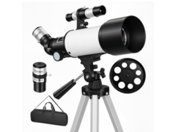 Telescópio S/MARCA para iniciantes, 70mm, tripé ajustável, 40x-80x (135cm)