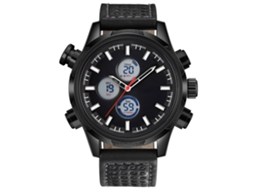 Reloj Deportivo Hombre Impermeable Mini Focus De Moda De Doble Movimiento (blanco)