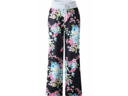 2026 pantalones de Descanso Amplios Con Cordón Elástico Y Estampado Floral, Cómodos Y Elásticos para Mujer 3xl Black4