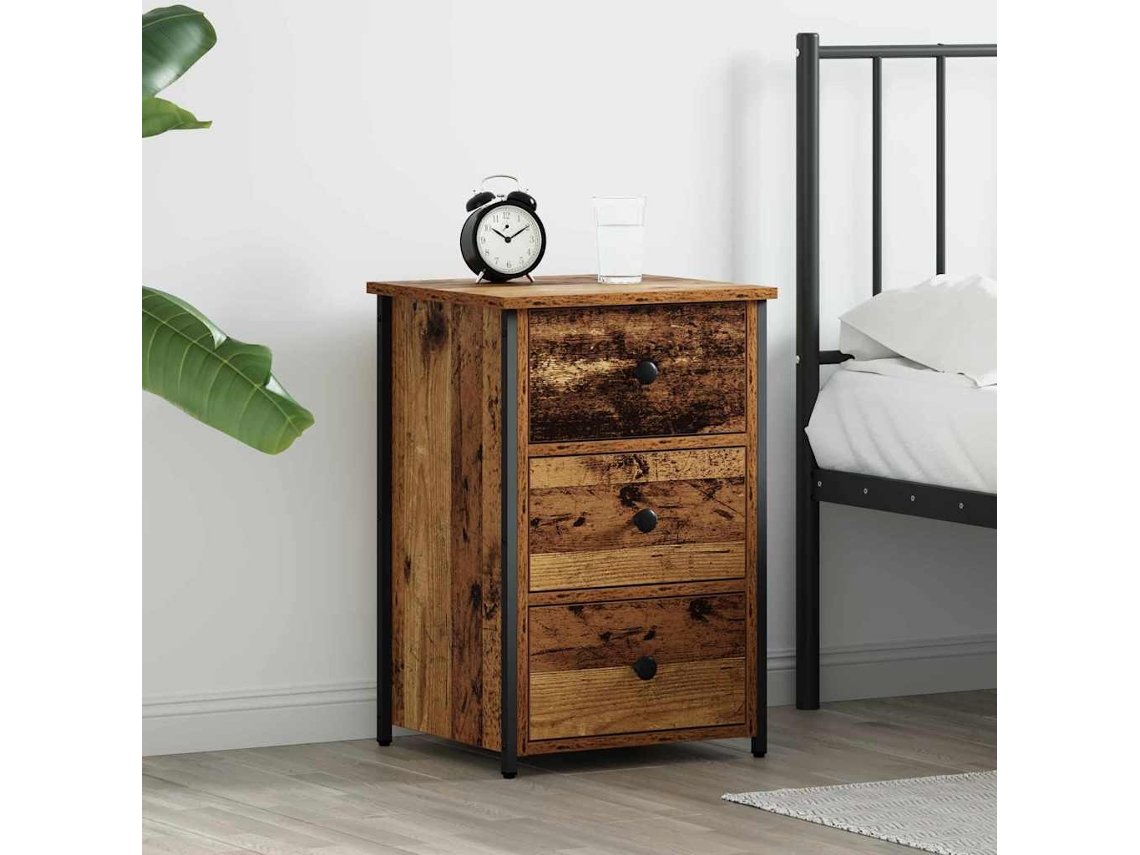 Vidaxl Armário De Cabeceira Com Gaveta Castanho 40 X 36 X 60 Cm