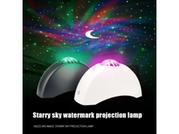 Projetor de Estrelas 7 Cores com Ondas do Oceano, Luminária Noturna para Quarto, Compatível com Bluetooth, Branca BRILVIBERA