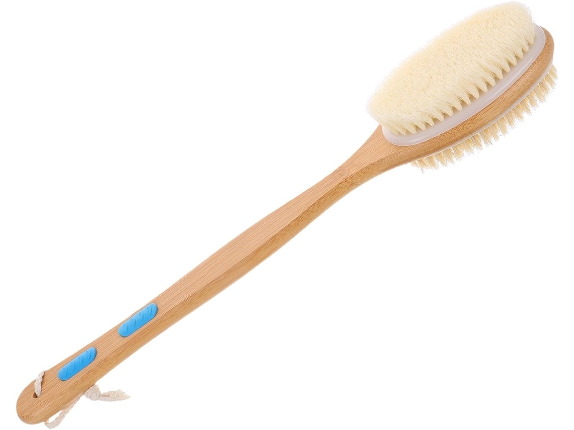 Lurelia Escova De Banho De Cuidado Corporal, Bucha Natural, Cabo Longo E Cerdas Macias