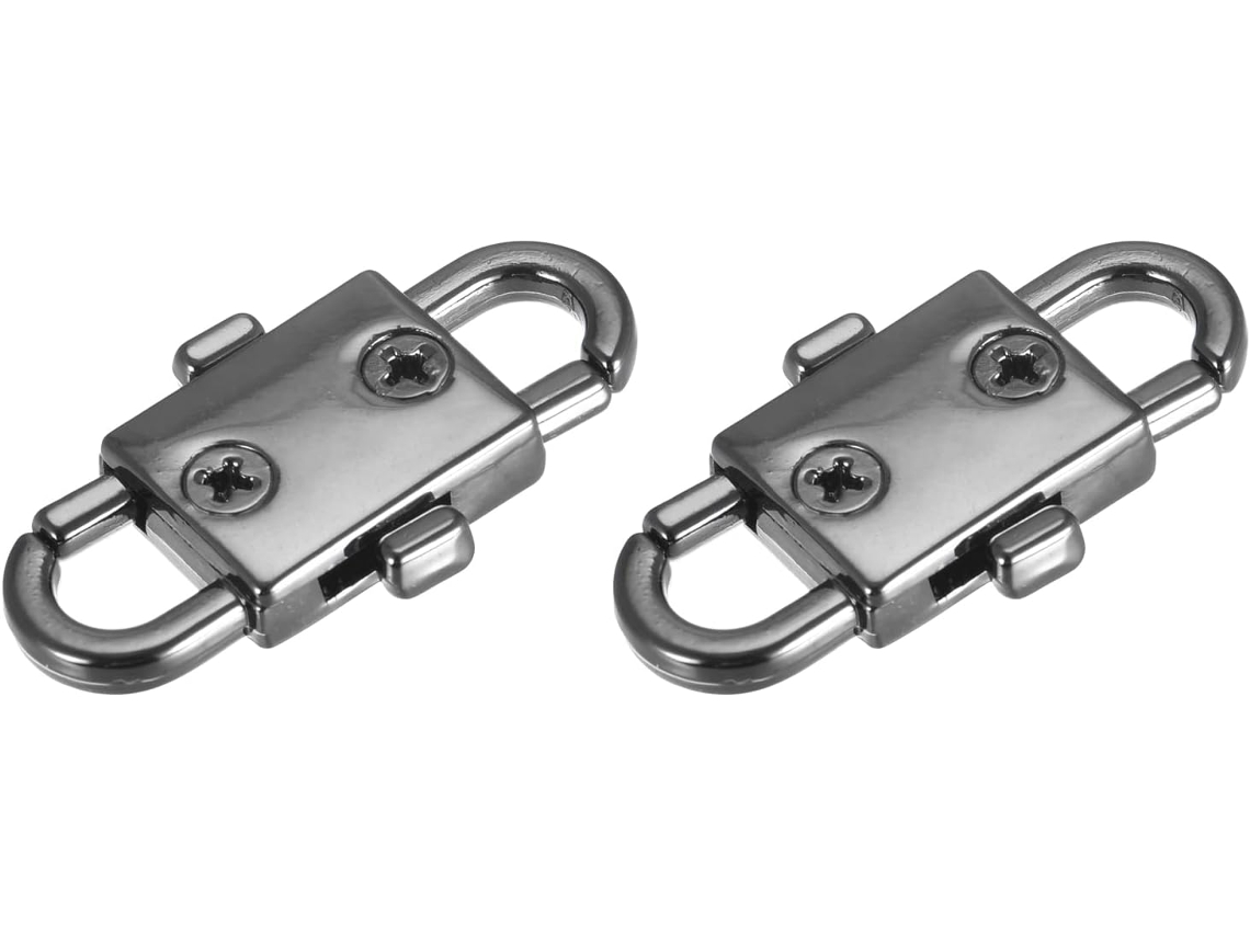 2 Peças de Fivelas Encurtadoras Corrente para Correntes Bolsas, Faça Você Mesmo, 32x12mm, Cinza CHABERLU