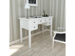 Vidaxl Secretária Com 5 Gavetas Branco