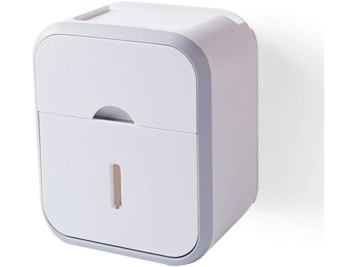 Organizador De Papel Higiênico Parede, Caixa De Armazenamento, Impermeável, Alta Capacidade, À Prova De Poeira, Sem