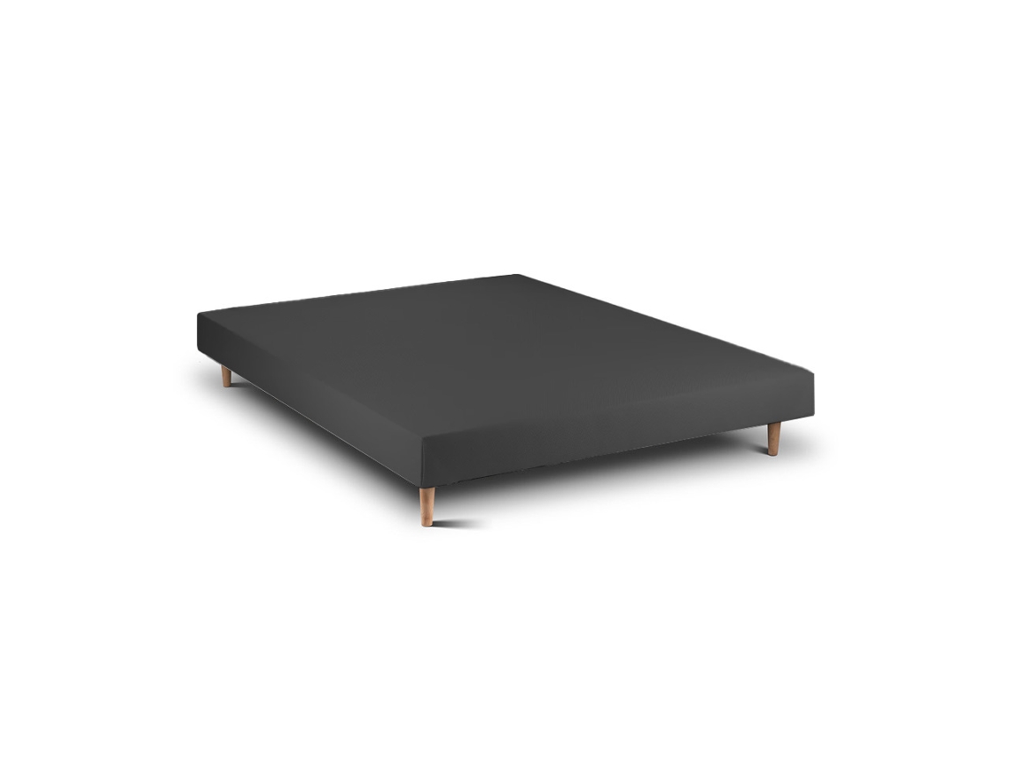 Sommier Madeira 15 Preto  Pés Cônicos 190 X 160 Cm Altura 30 Cm Indream