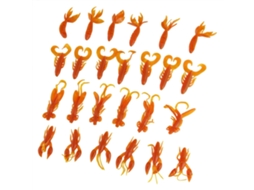 Isca de Lagosta Silicone para Pesca 25pcs Laranja