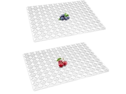 Tapete para Pia AQUAFORGE 2 peças protetoras de drenagem recortáveis 30x40 cm transparente