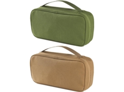 Conjunto De 2-bolsas Para Ferramentas Uso Externo, Kit De Primeiros Socorros Portátil, Bolsa Para Escalada Verde Cáqui