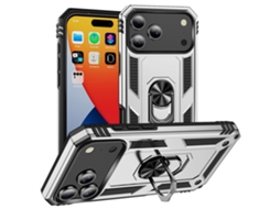 Capa Híbrida À Prova De Choque Para Iphone 17 Pro, Prateada.
