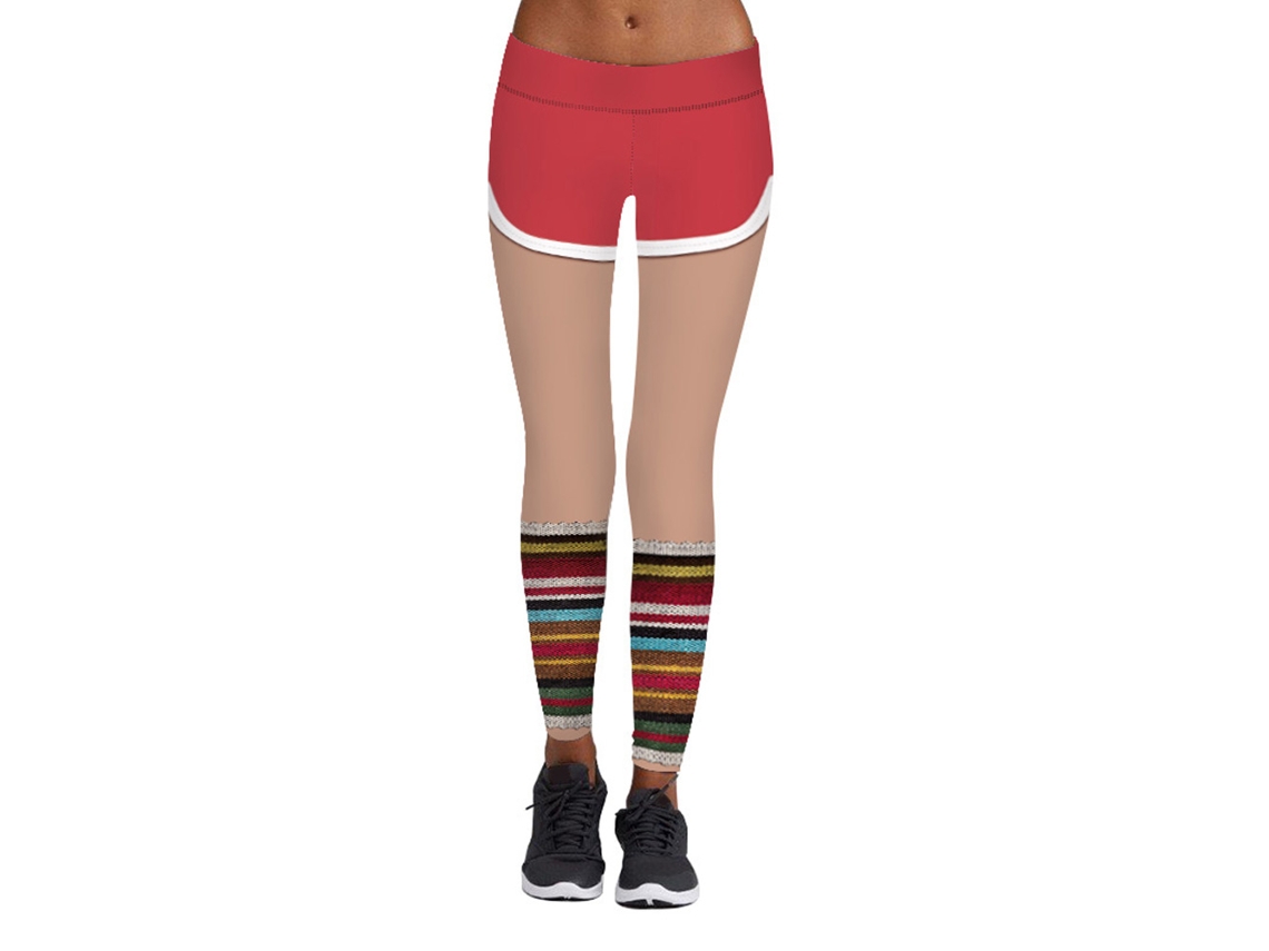 Leggings Laxiscreed Para Yoga E Running, Estampada, Mulher, Tamanho S/m, Conforto E Elástico Ideal