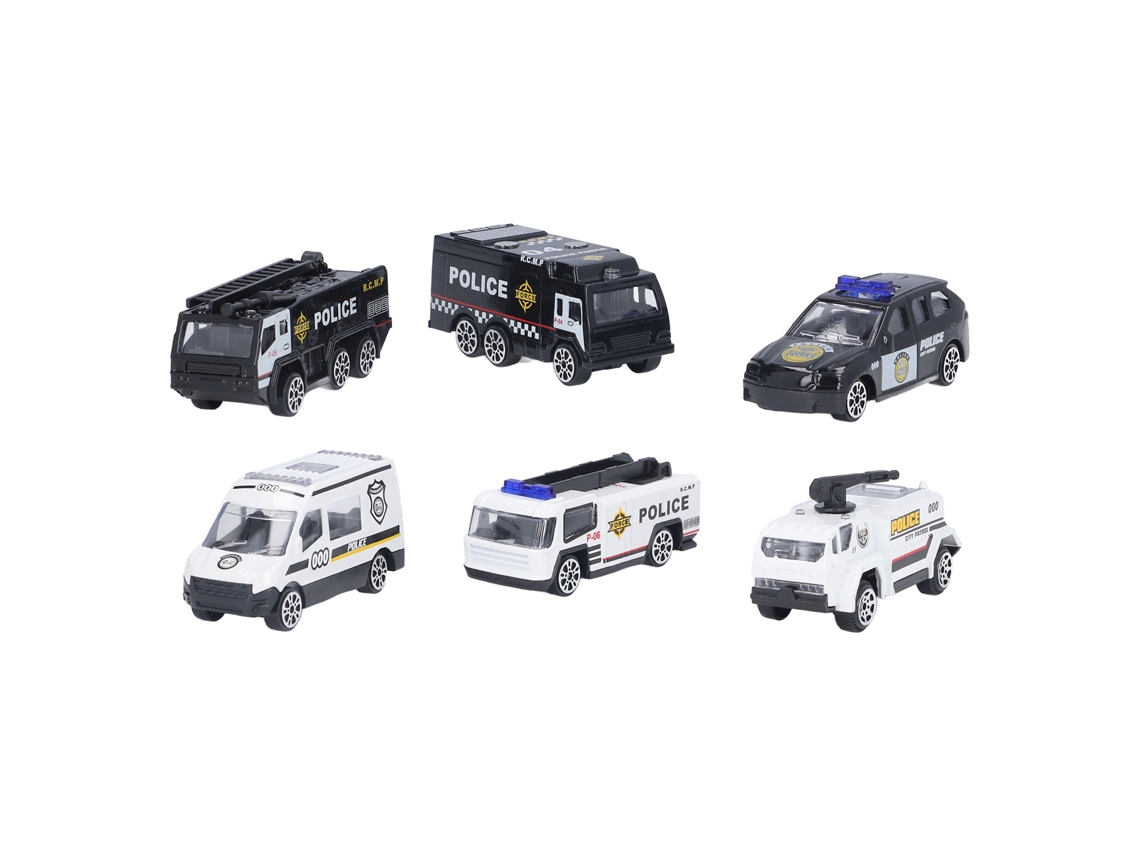Ats set de Carros Swat 1:64 de Metal Fundido, Brinquedos Educativos Portáteis para Crianças, Modelos de Veículos Policiais
