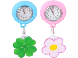 Conjunto de 2 relógios de bolso retráteis com clip digital e design estampado GOKOCO