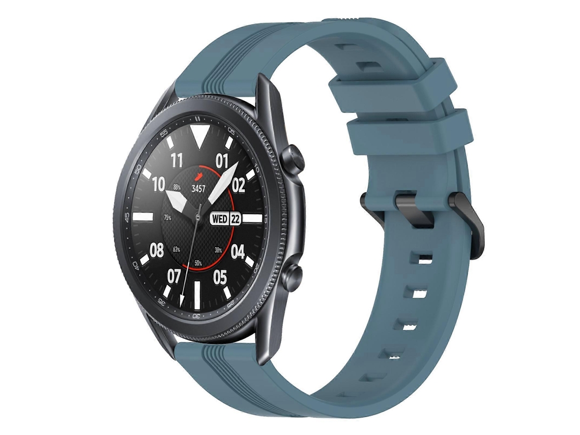 Pulseira De Silicone Listrada Côncava Para Samsung Galaxy Watch3 45mm 22mm