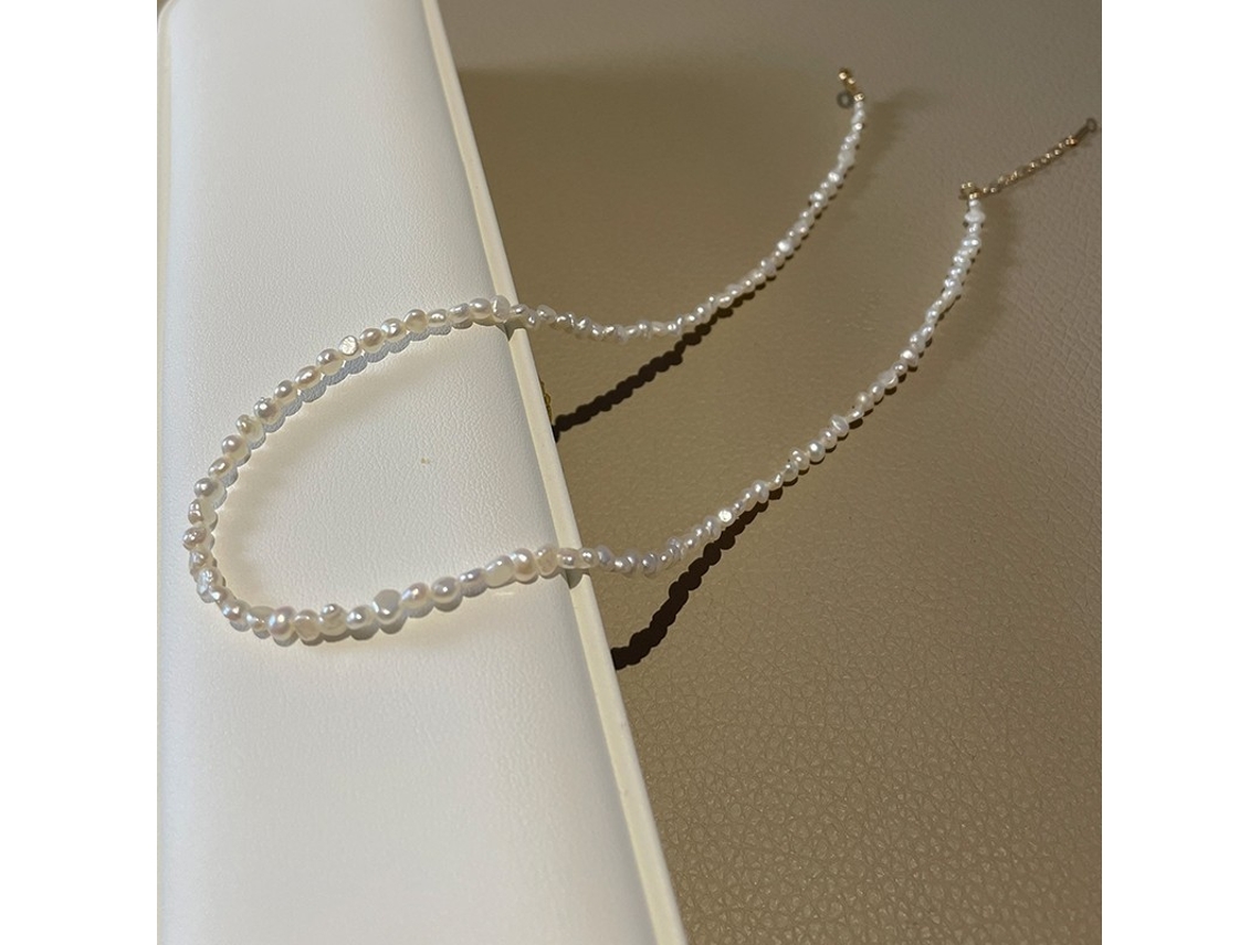 Colar De Pérolas Barroca Natural Ajustável Com Comprimento Extensível