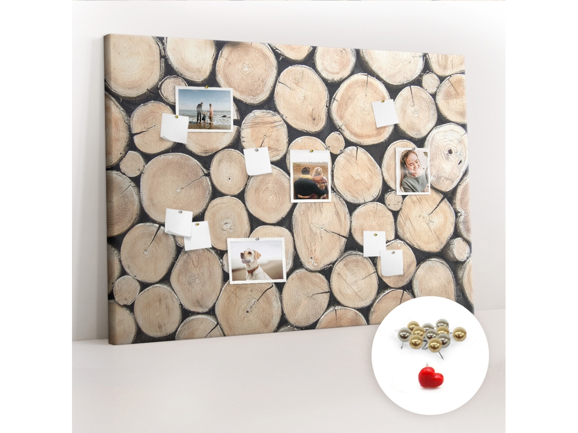 Painel De Cortiça Para Parede Tocos De Árvores Cortadas Para O Quarto Das Crianças Espelharte (140x100 Cm)