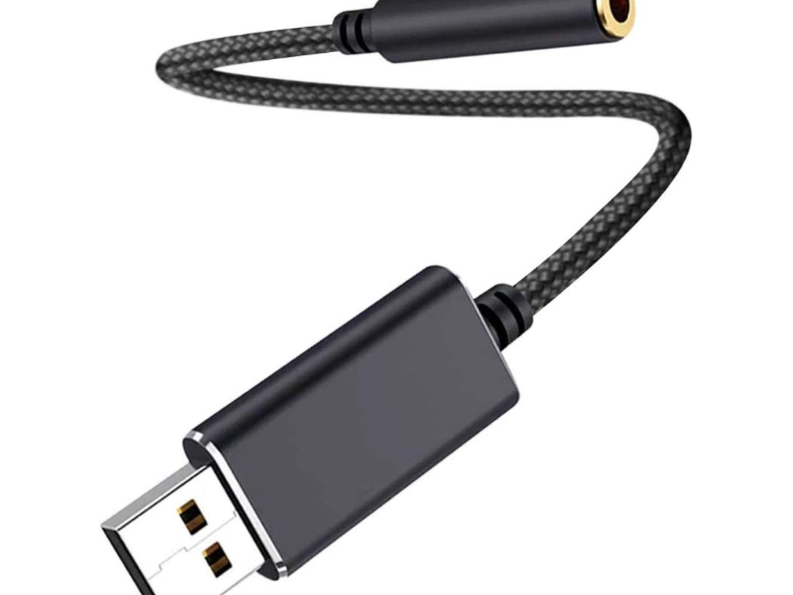 Adaptador De Áudio Usb, Adaptador Para Conector De Áudio 3,5 Mm
