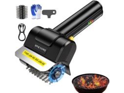 Escova Elétrica Para Grelha De Churrasco Com Cerdas - Modelo Compacto