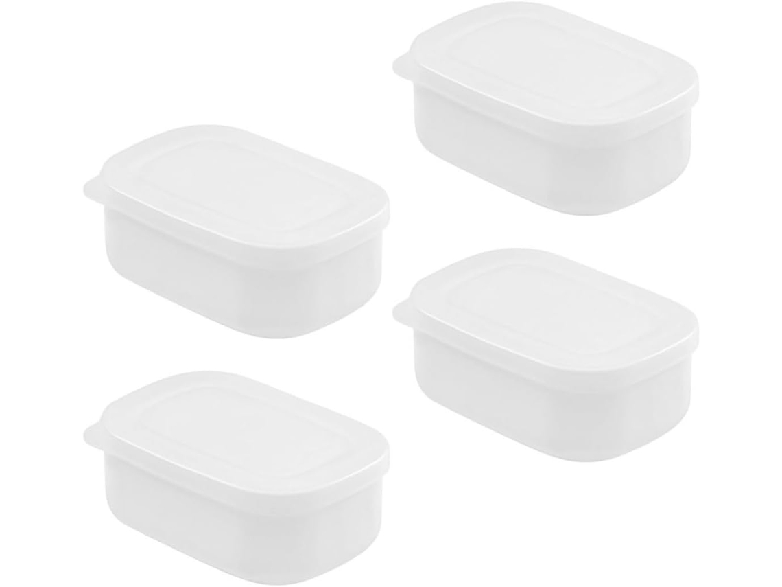 Conjunto De 4 Lancheiras Bento Para Petiscos E Ingredientes, Resistente Ao Calor E Frio, Feita De Polipropileno E Pe