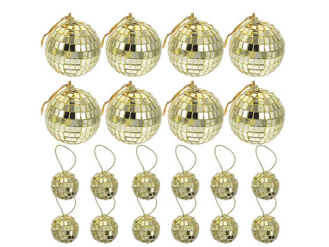 24Pcs Bolas de Espelho de Discoteca de Natal ALLINLESS