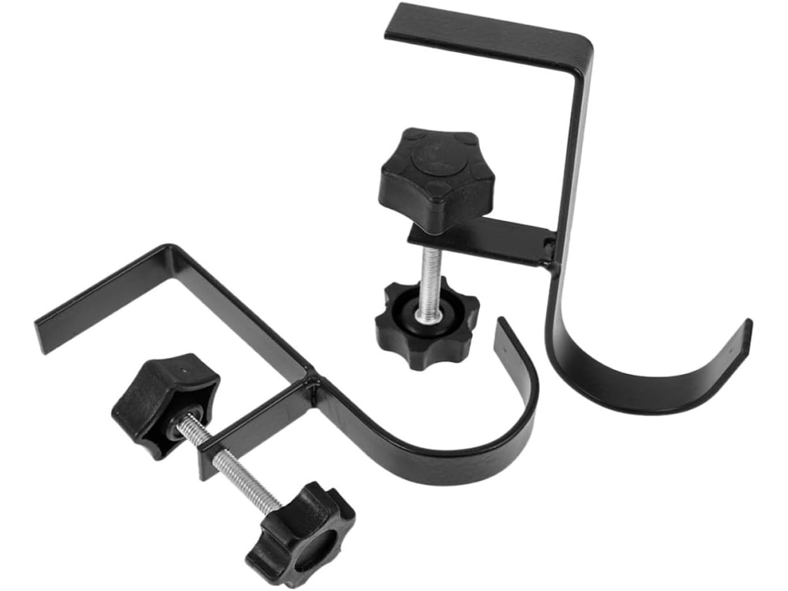 Crochets De Bureau En Acier Inoxydable Noir 2pcs Para Suspendre Paquet Et Accessoires Sans Dommage, Pour
