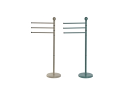 Toalheiro de Pé HOME ESPRIT Bege Turquesa Metal 43 X 22 X 90 Cm 2 Unidades