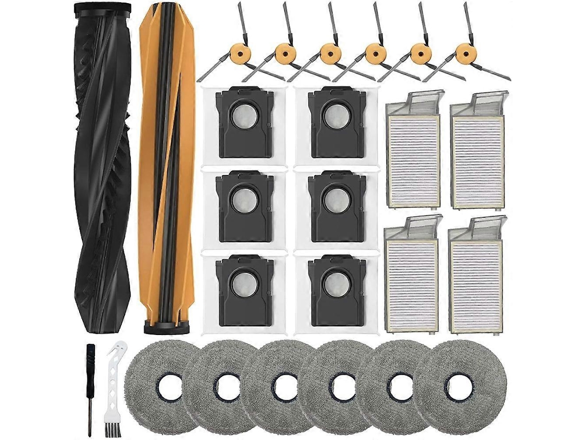 Para O Aspirador Dreame X60 Max Ultra, Inclui 2 Escovas Principais, 6 Panos De Limpeza, 6 Sacos De Pó, 6 Escovas Laterais, 4 Filtros Hepa E 2 Fer_ozo