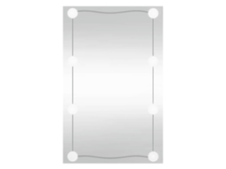 Wall Mirror With Led Light, Wall Mirrors With Led Lights Vidaxl Prateado Vidro (40 X 60 Cm)