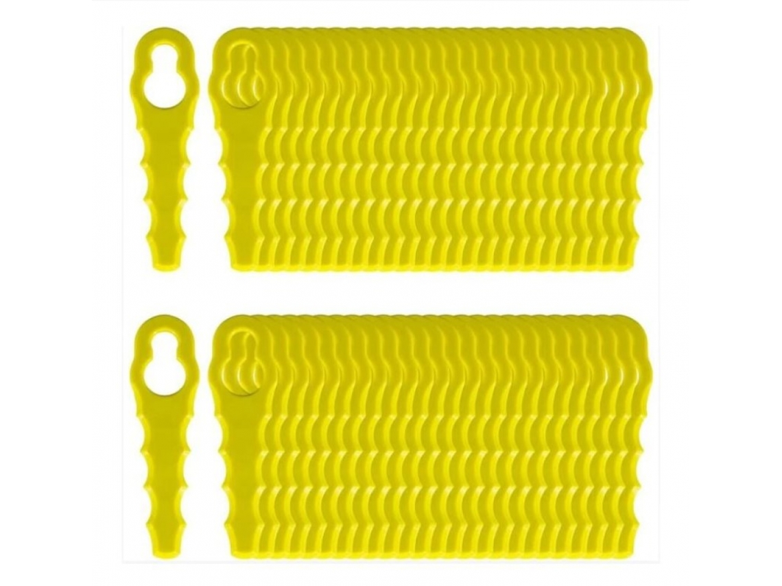 Conjunto De 100 Lâminas De Reposição, Corte Duplo, Compatível Com Ryobi Rac155 Rac157 Rac158, Para Manutenção Precisa De Aparador Ou Corta-relvas
