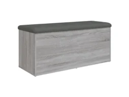 Banco Arrumação Cinzento Sonoma MAISON EXCLUSIVE em Derivados de Madeira (102x42x45 cm)